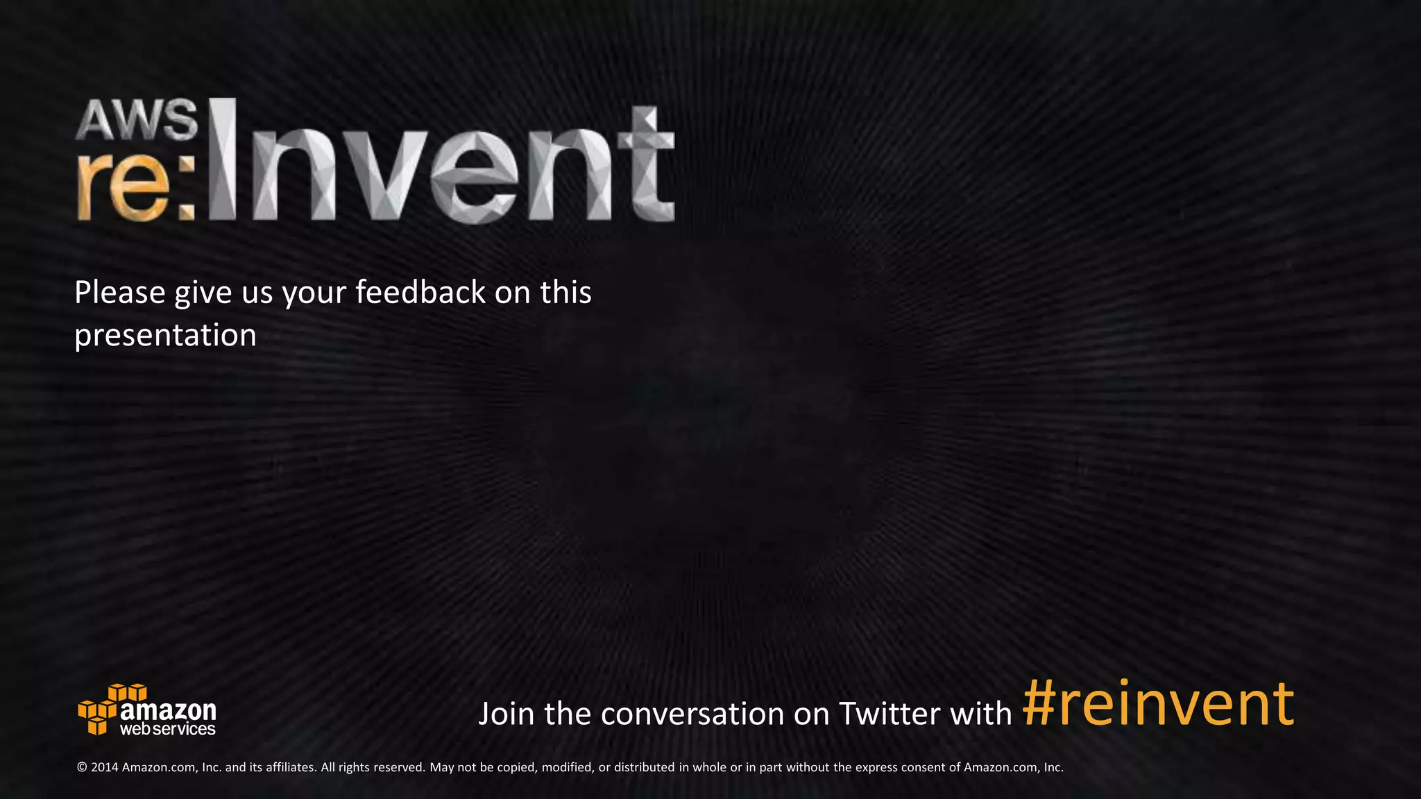 Please give us your feedback on this
presentation
 