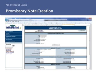 Promissory Note Creation
No Interest Loan
 
