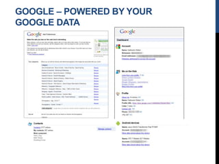 GOOGLE – POWERED BY YOUR
GOOGLE DATA
 