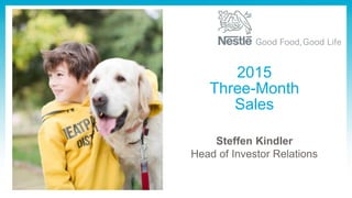 Steffen Kindler
Head of Investor Relations
2015
Three-Month
Sales
 