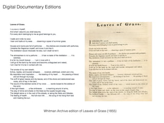 Whitman Archive edition of Leaves of Grass (1855)
Digital Documentary Editions
 