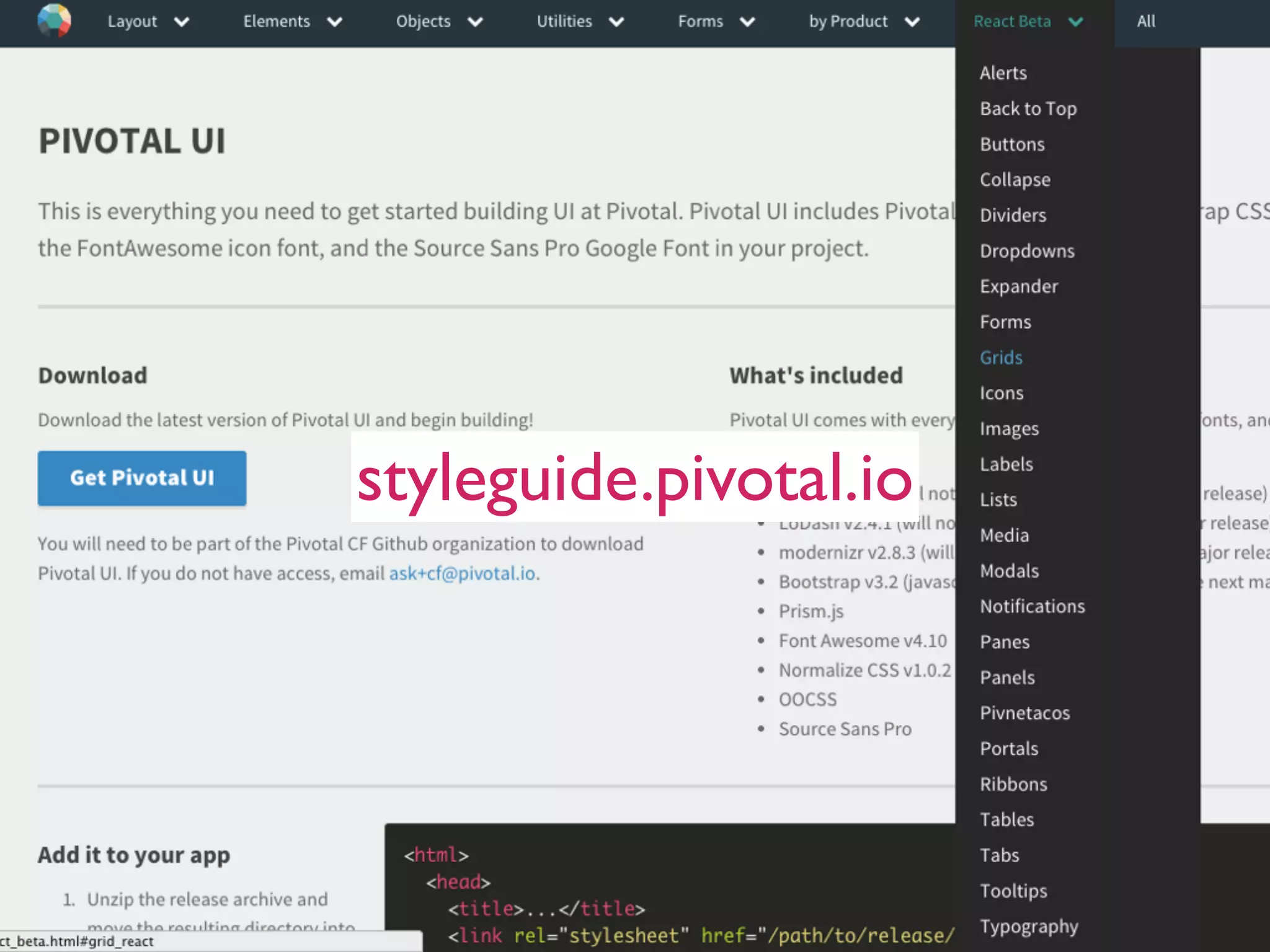 styleguide.pivotal.io
 