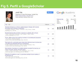 Fig 5. Perfil a GoogleScholar
19
 