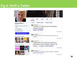 Fig 9. Perfil a Twitter
28
 
