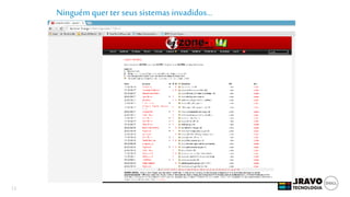 12
Ninguém quer ter seus sistemas invadidos…
 