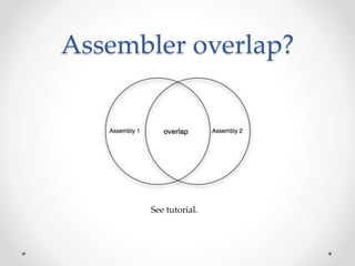 Assembler overlap?
See tutorial.
 