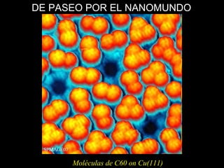 Moléculas de C60 on Cu(111)
DE PASEO POR EL NANOMUNDO
 