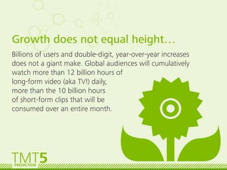 TMT5PREDICTION
Growth does not equal height…
Billions of users and double-digit, year-over-year increases
does not a giant...
