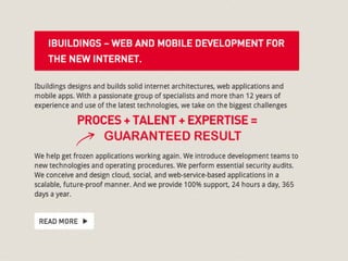 © Ibuildings 2014/2015 - All rights reserved
This is the Talk Title and it could be very long,
for example on two lines or more
 