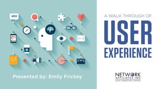 Presented by: Emily Frickey
A WALK THROUGH OF
USEREXPERIENCE
 