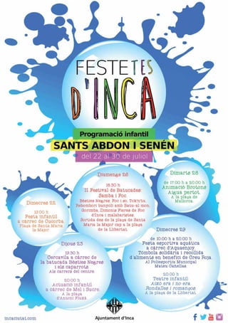 PROGRAMA DE FESTES D'INCA 2015
