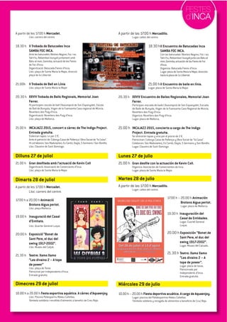 PROGRAMA DE FESTES D'INCA 2015