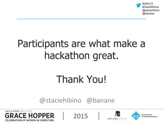 Come Hack With Us: A Hardware Hackathon at GHC