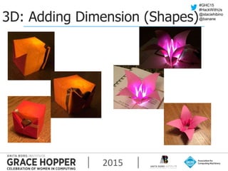 2015
#GHC15
#HackWithUs
@staciehibino
@banane3D: Adding Dimension (Shapes)
 