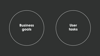 User 
tasks
Business 
goals
Cores
Forward paths
 