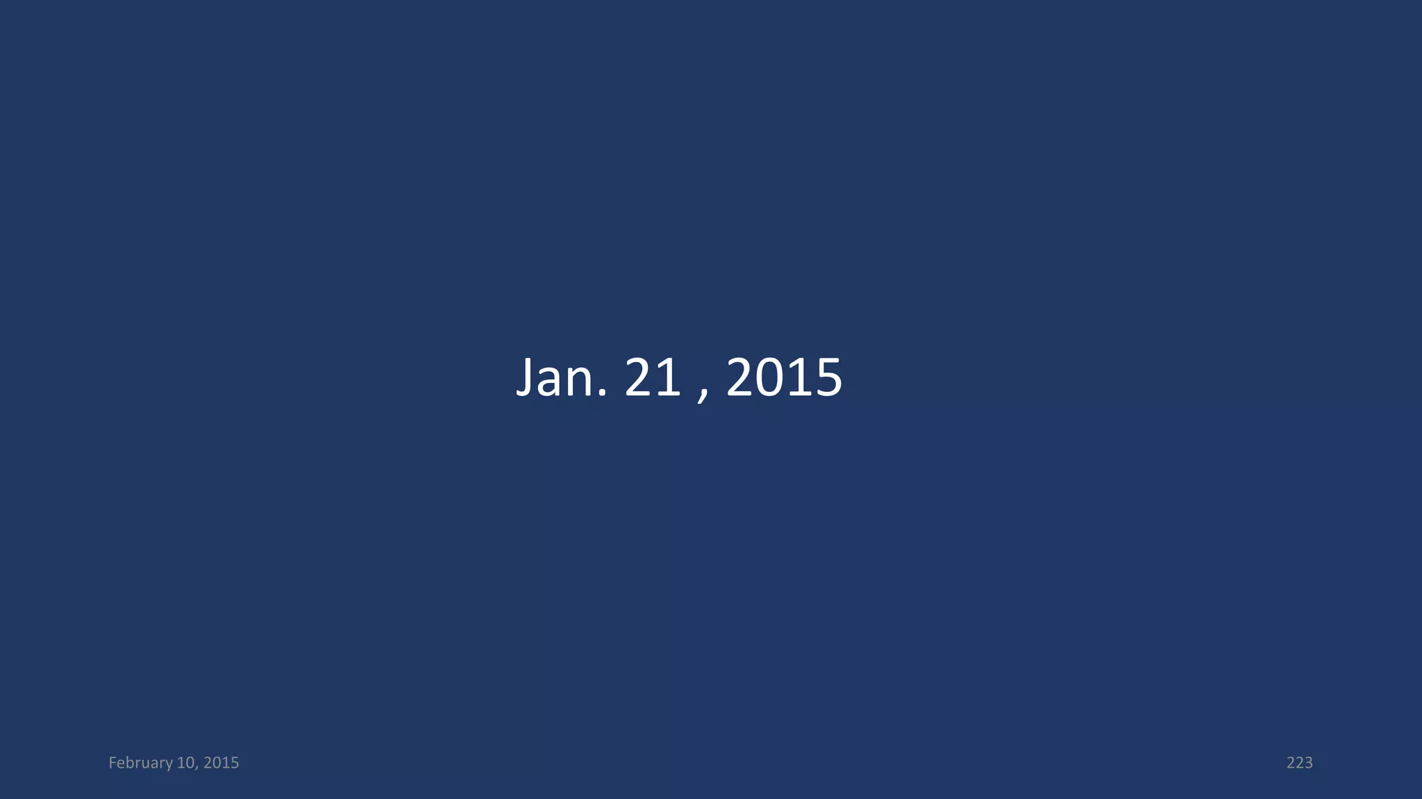 Jan. 21 , 2015
February 10, 2015 223
 