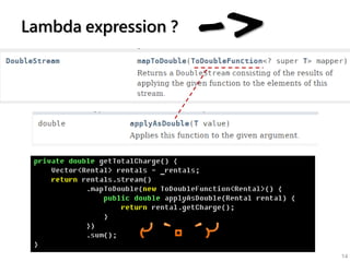 Lambda expression？
14
->
 