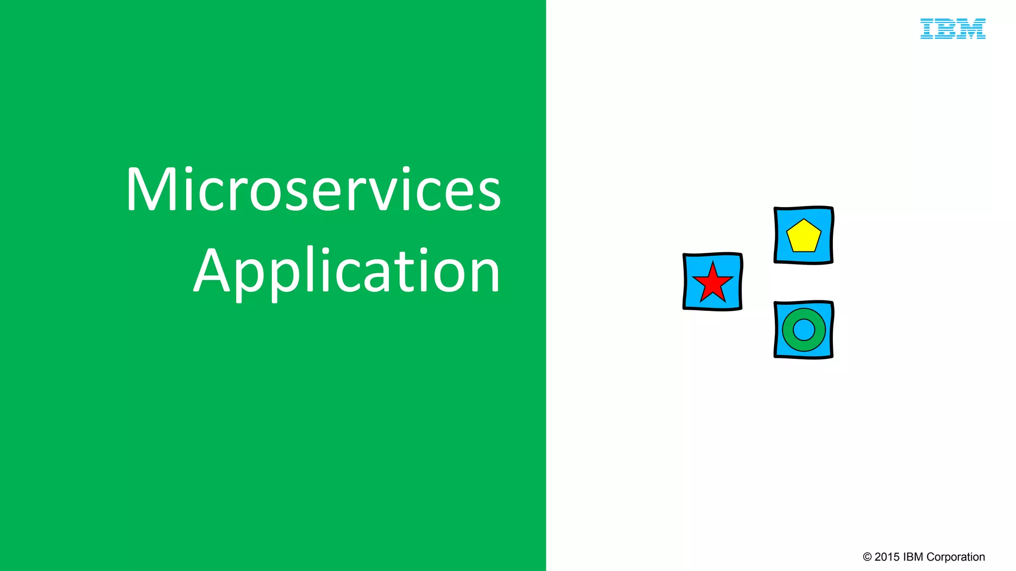 © 2015 IBM Corporation
Microservices
Application
 