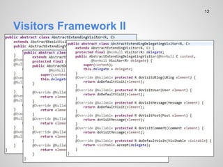 Visitors Framework II
12
 
