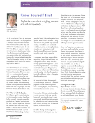 Know Yourself First  - Kenneth R. White, PhD, RN, FACHE