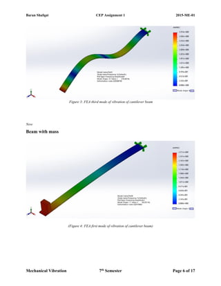 Vibration analysis and modelling of cantilever beam | PDF