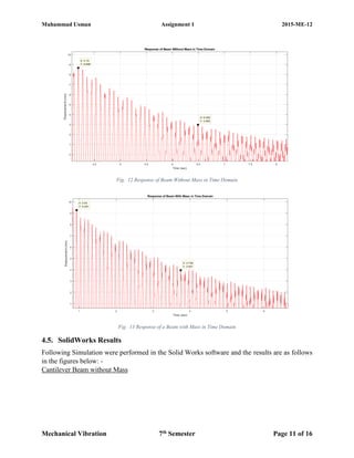Vibration Analysis and Modelling of a Cantilever Beam | PDF