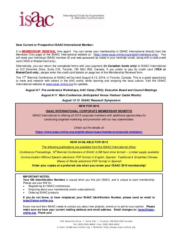 2015 membership renewal forms