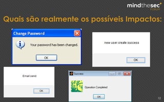 Quais são realmente os possíveis Impactos:
12
 