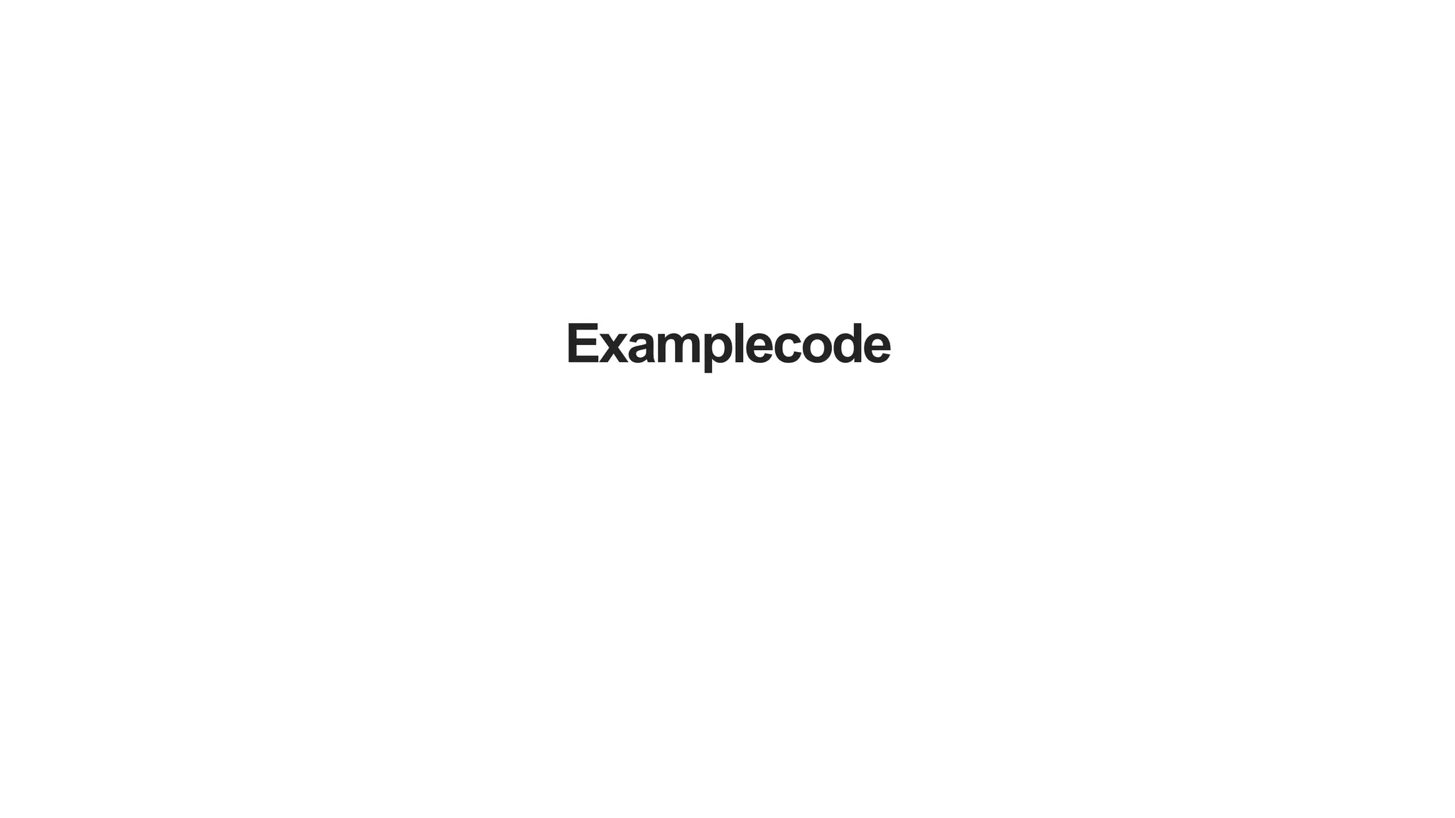Examplecode 