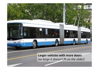 Larger	
  vehicles	
  with	
  more	
  doors	
  
(so	
  large	
  it	
  doesn’t	
  ﬁt	
  on	
  the	
  slide!)	
  
 