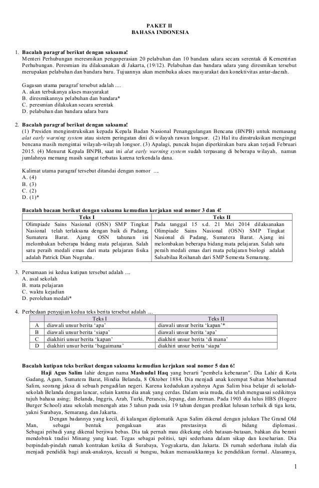 Prediksi Un B Indonesia Smp Cilacap 2015