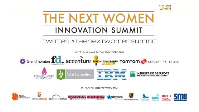 The Next Women Innovation Summit At The 22nd Of June In Amsterdam