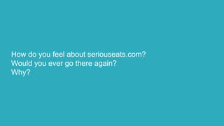 How do you feel about seriouseats.com?
Would you ever go there again?
Why?
 