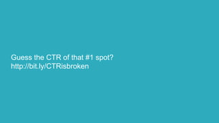 Guess the CTR of that #1 spot?
http://bit.ly/CTRisbroken
 