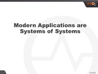 Modern Applications are
Systems of Systems
 