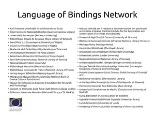 The Language of Bindings Thesaurus PPT