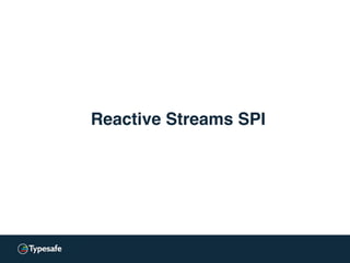 Reactive Streams SPI
 