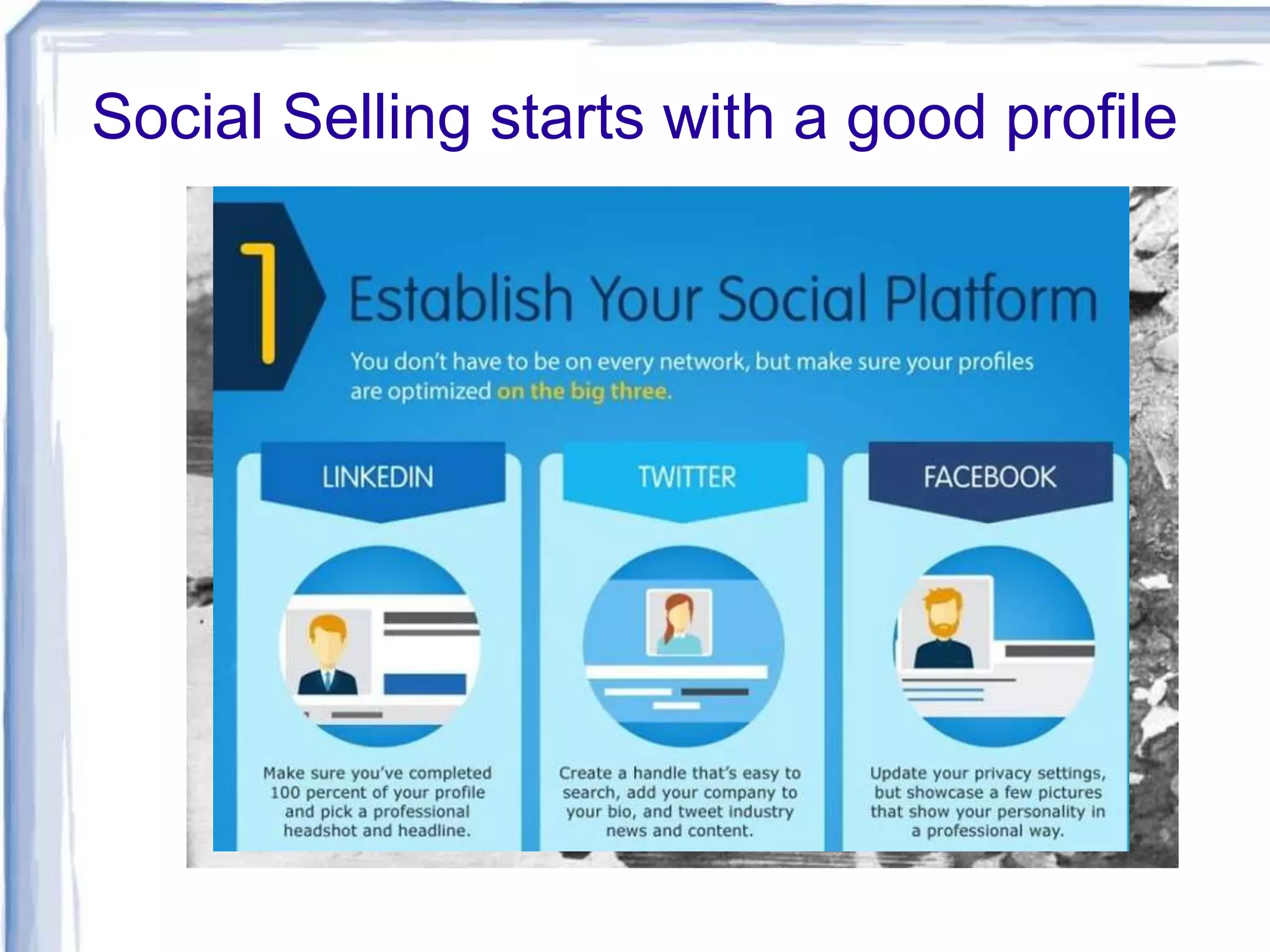 Social Selling starts with a good profile