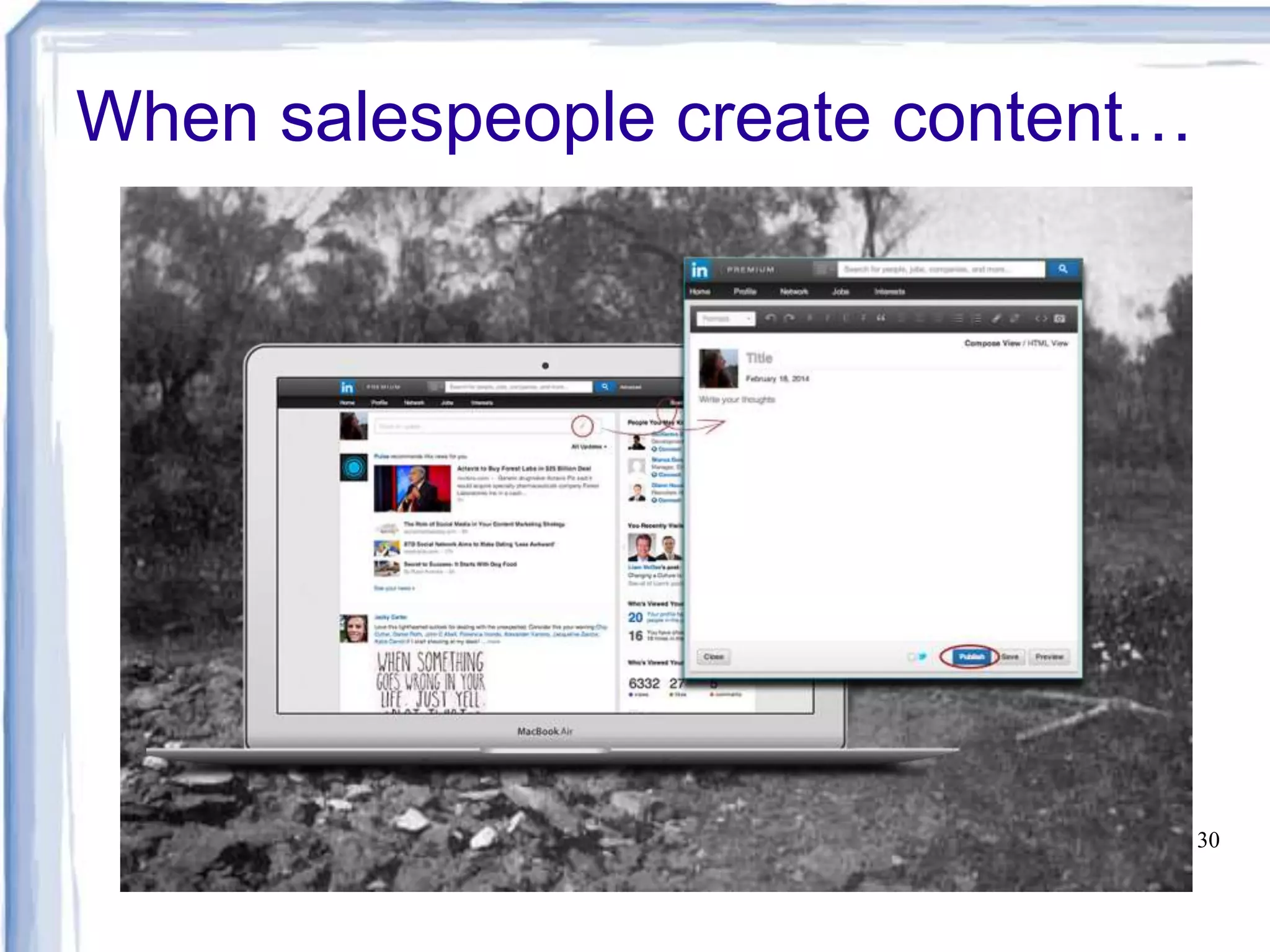 When salespeople create content…
30