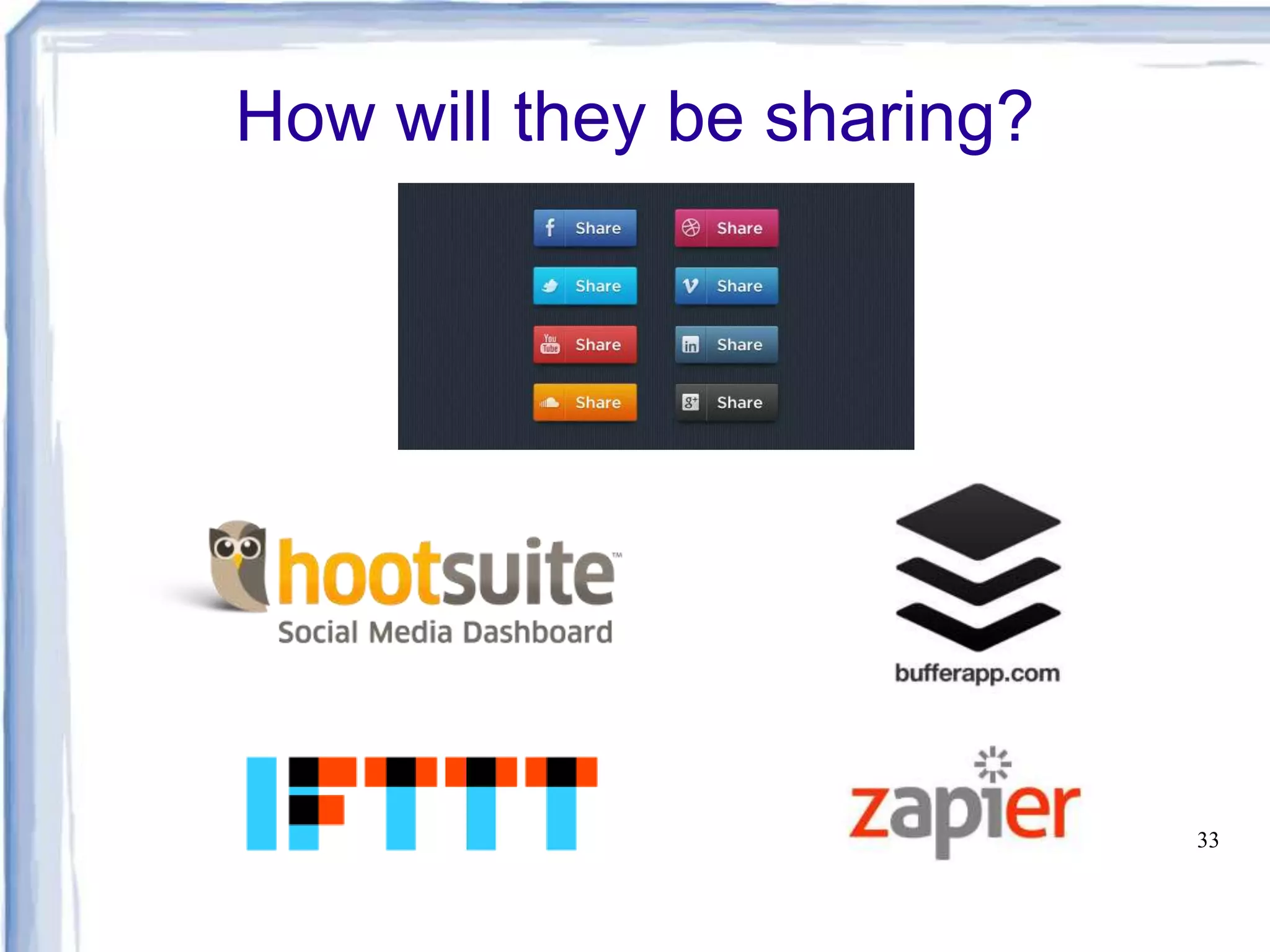 How will they be sharing?
33