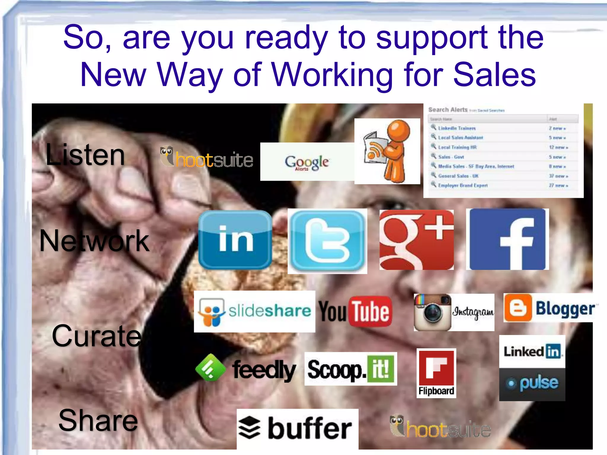 So, are you ready to support the
New Way of Working for Sales
Listen
Network
Curate
Share