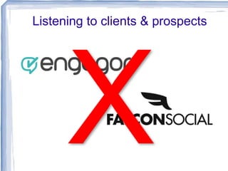 Listening to clients & prospects