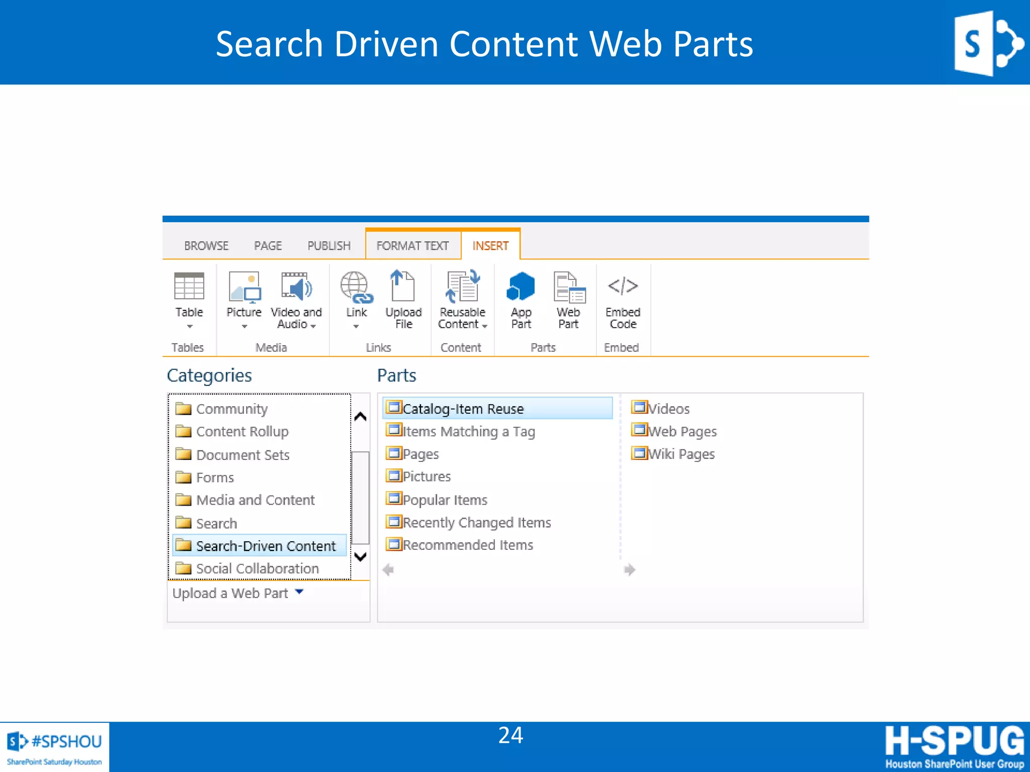 24
Search Driven Content Web Parts
 