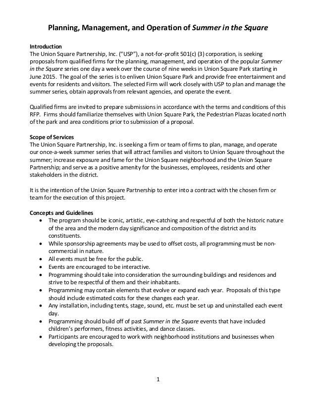 rfp for marketing services