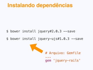Use o Gemﬁle somente
para as dependências
do back-end
9901
 