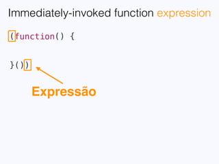 var foo = "value outside IIFE";
 
(function() {
var foo = "value inside IIFE";
console.log(foo);
}())
 
console.log(foo);
 