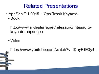 Building an Open Source AppSec Pipeline - 2015 Texas Linux Fest Slide 50