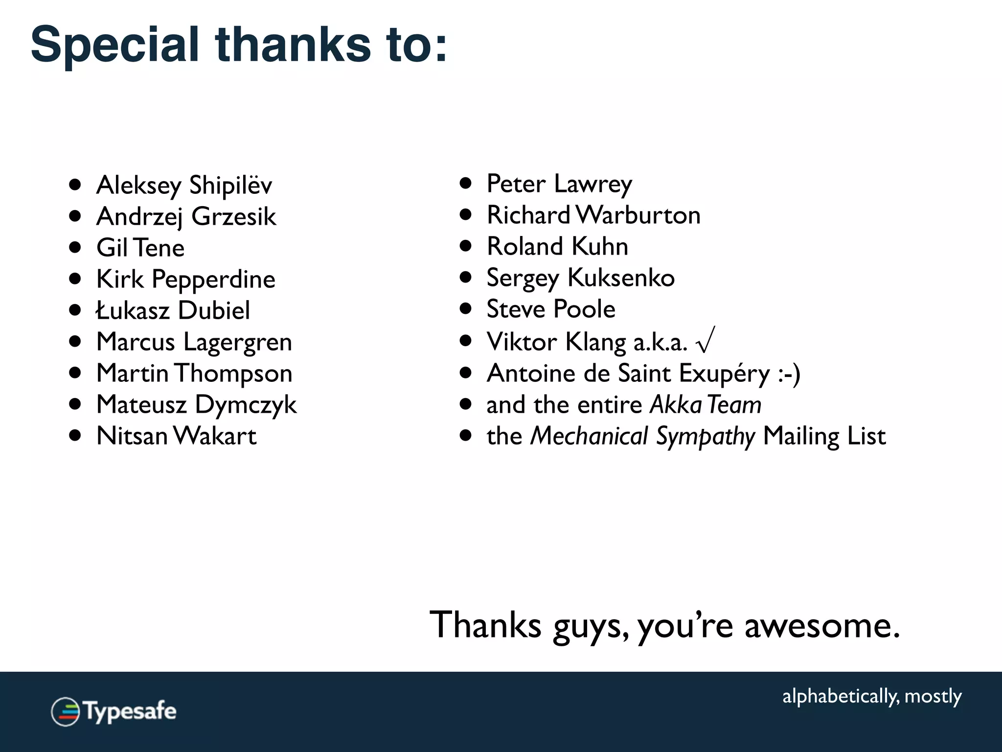 Lesson learned:
Back-pressure saves systems from overload.
Combined requests trade higher latency,
for less work for the downstream.
 