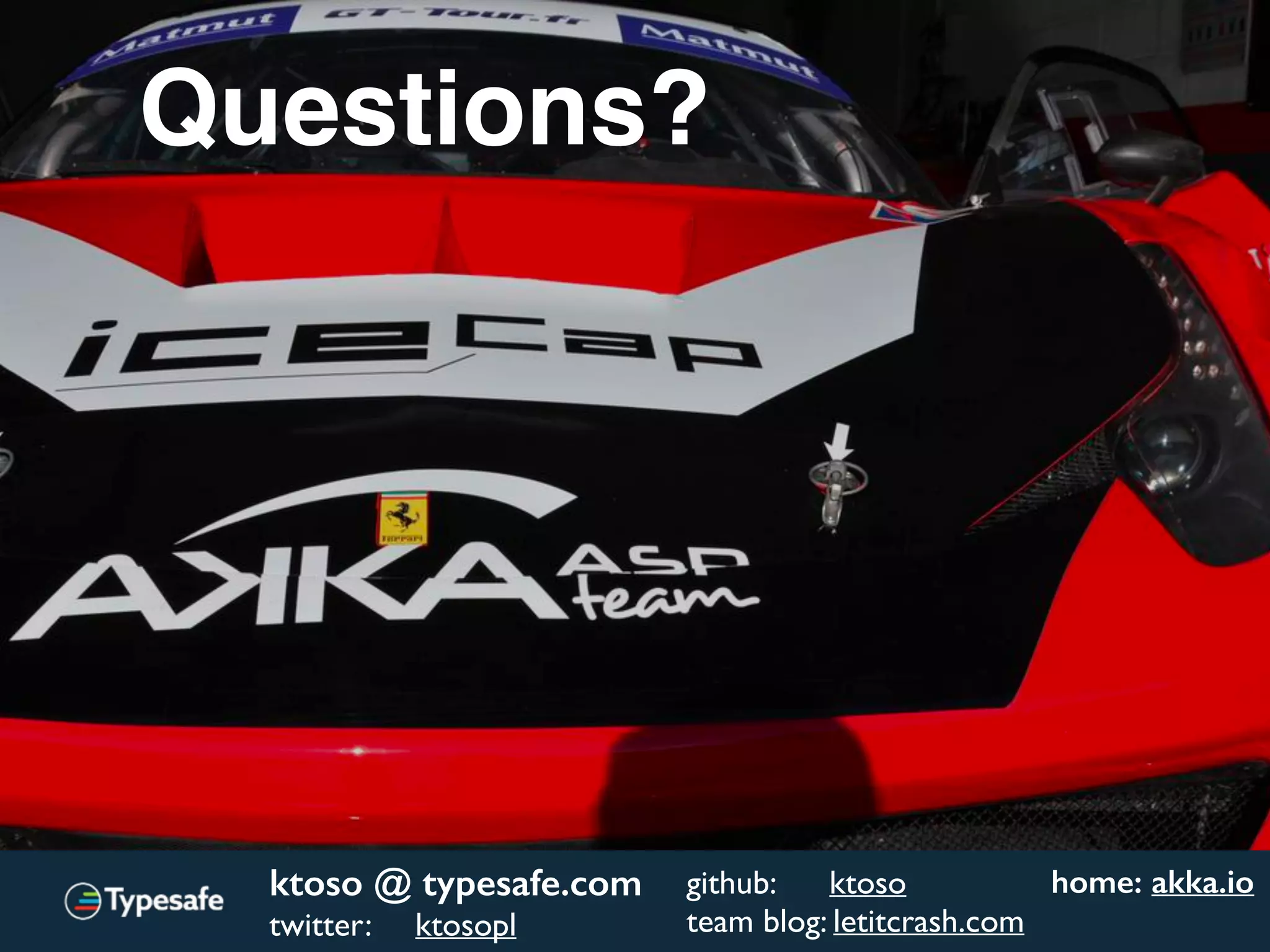 Wrapping up
You don’t need to be a great mechanic
to be a great racing driver,
but you must understand how your bolid works!
~ Martin Thompson (in context of Mechanical Sympathy)
 