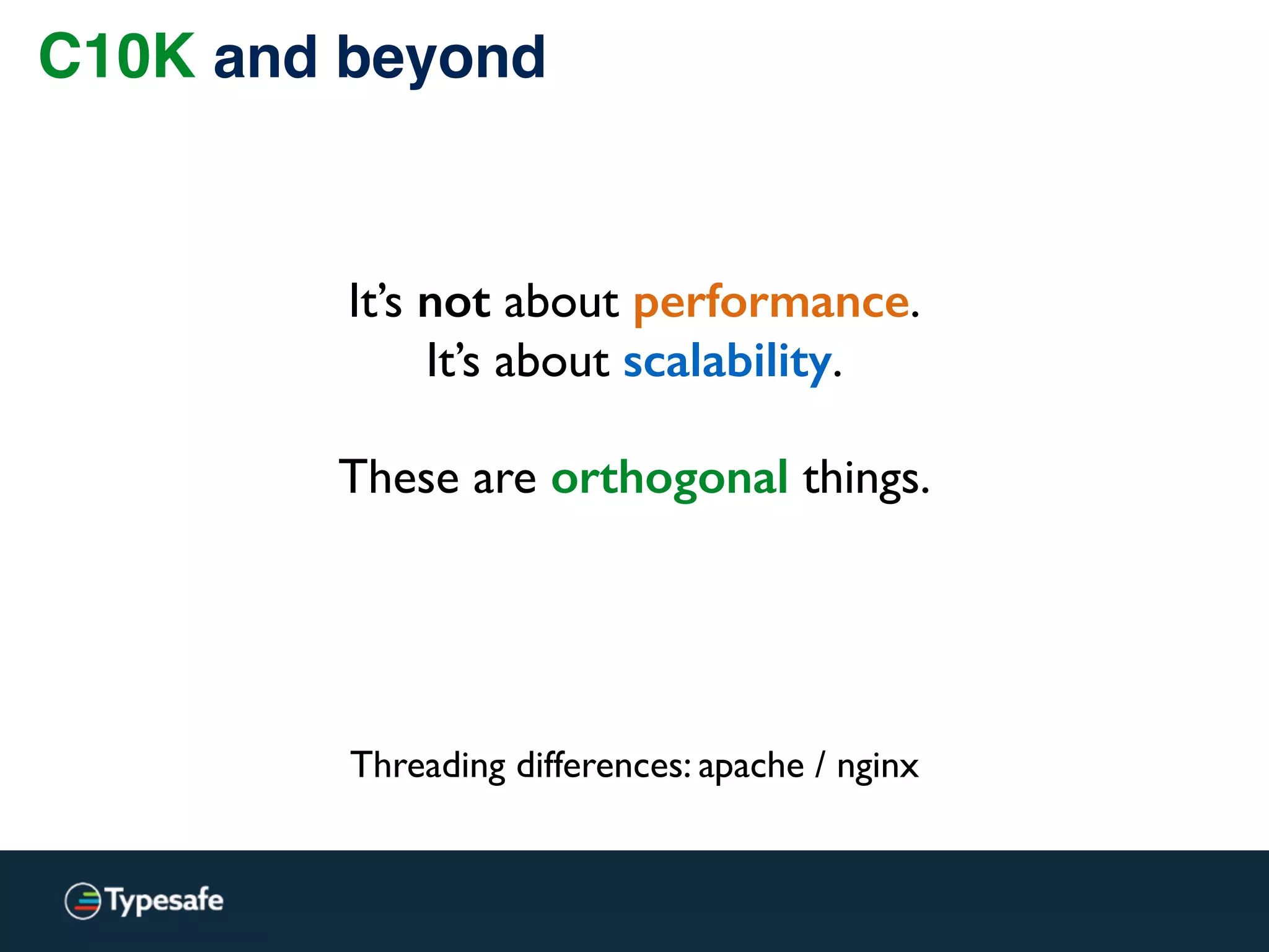 Asynchronous I / O [Linux]
Linux AIO = JVM NIO
 